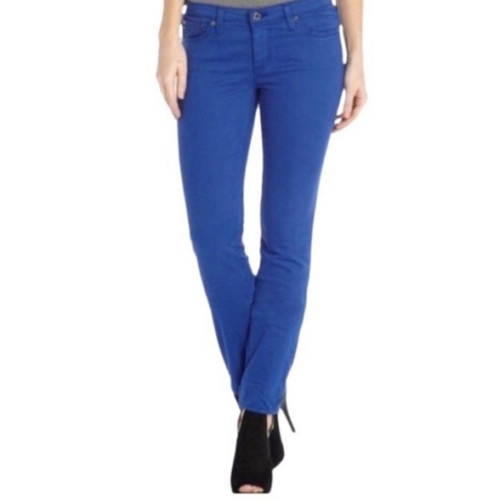 AG Adriano Goldschmied The Prima Mid Rise Cigarette blue skinny jeans - size 25R